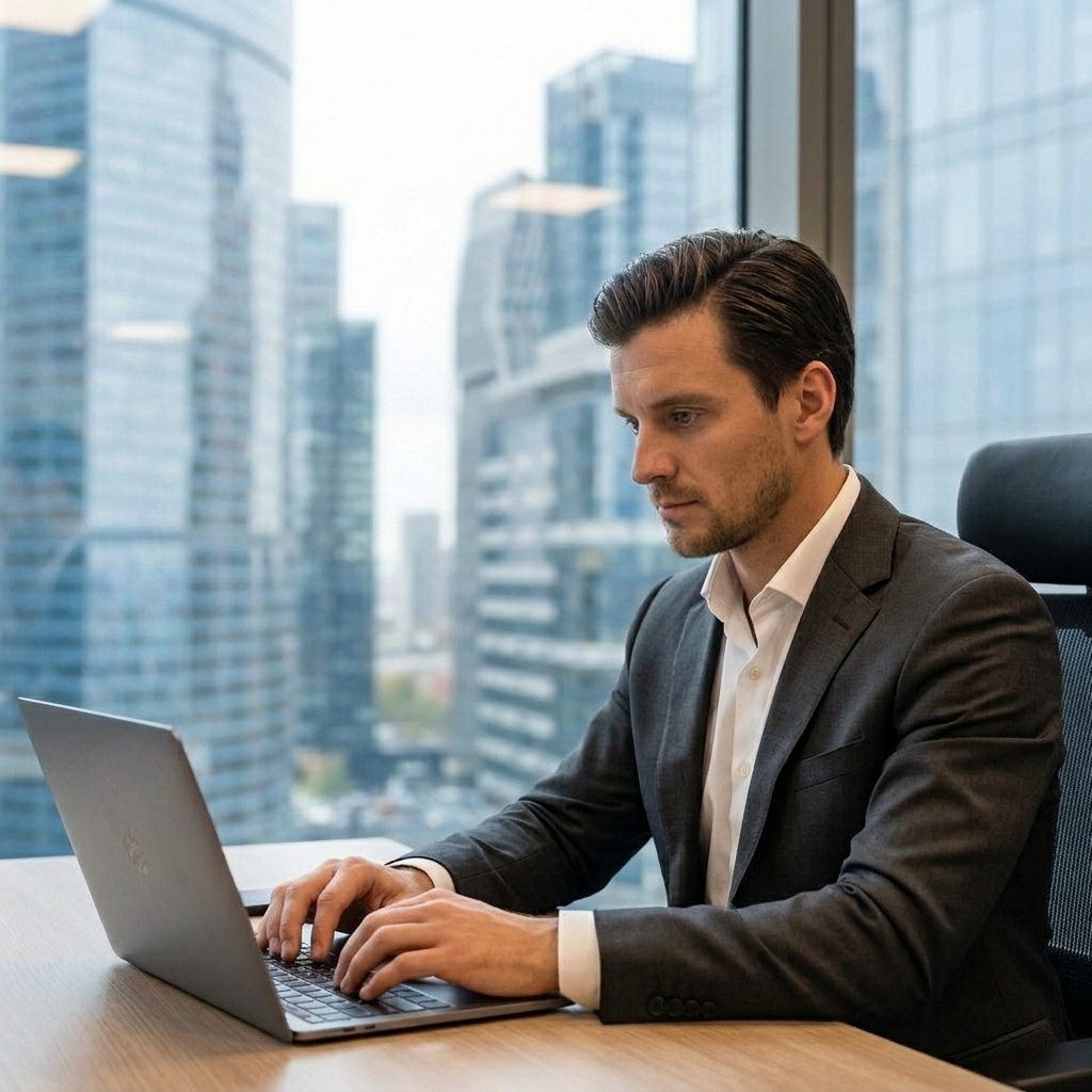 Никита Белов за работой